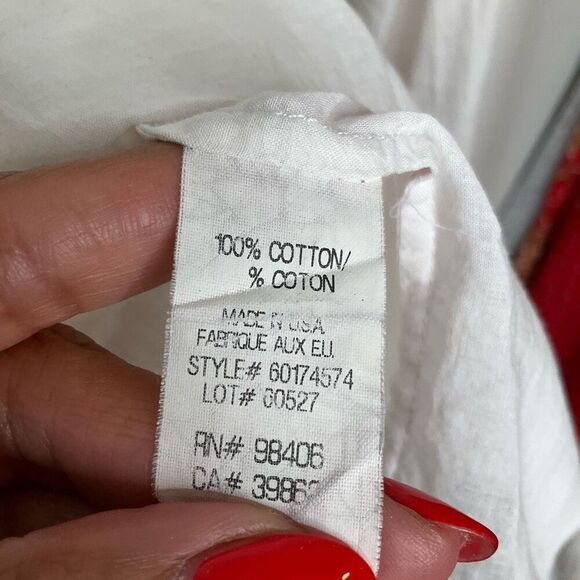 Theory Cotton Semi Sheer Blouse - Picture 5 of 5